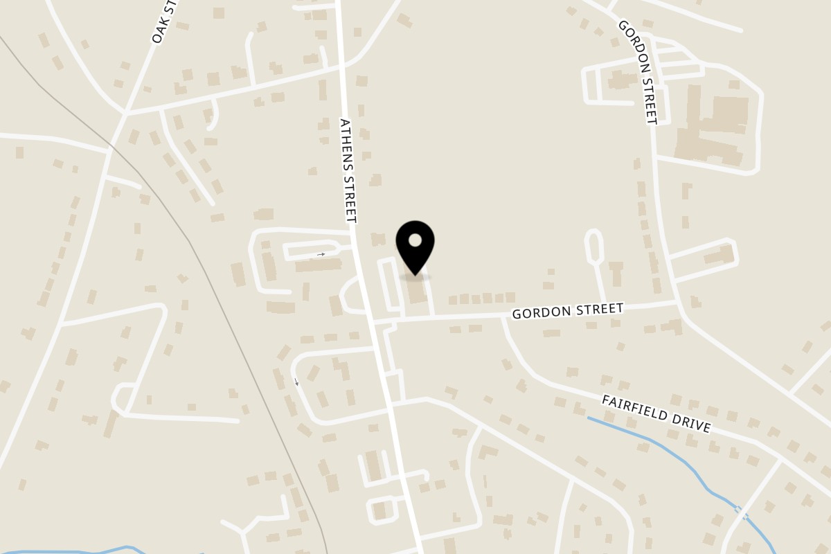 Map showing the location of Pollo Rico on 840 Gordon St in Jefferson